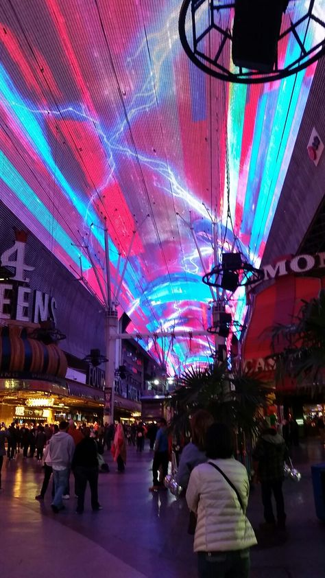 Fremont Street Experience, Las Vegas, Nevada Fremont Street Las Vegas, Fremont Street Experience, Las Vegas Vacation, Dream Vision Board, Vegas Vacation, Summer 3, Neon Lights, Las Vegas Nevada, Happy Places