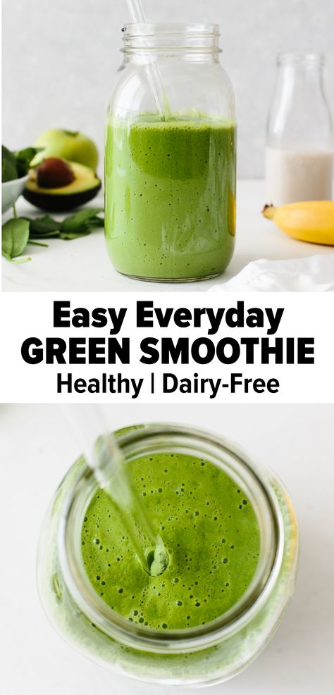 Healthy Morning Smoothies, Green Smoothie Recipes Healthy, Nutrient Dense Smoothie, Smoothies Vegan, Best Green Smoothie, Green Smoothie Recipe, Juice Smoothies Recipes, Easy Green Smoothie, Smoothie Healthy