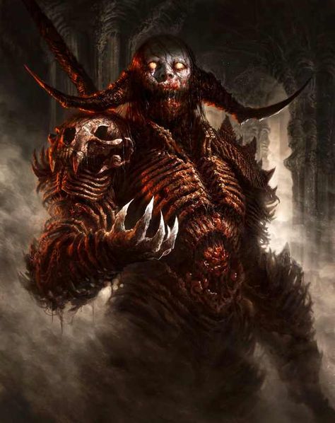 Big Bad Evil Guys - Imgur Legend Of The Cryptids, Tattoos Instagram, Fantasy Demon, Ange Demon, Demon Art, Fantasy Monster, Angels And Demons, Monster Art, Fantasy Artwork