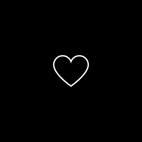 Heart on black background White Heart Outline, Black Outline Heart, Bts Black And White, Instagram Heart, Black And White Heart, Heart Outline, Black Phone Wallpaper, White Smile, Iphone Black