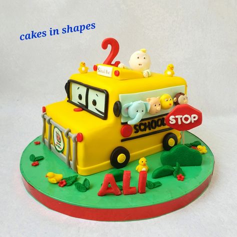 Bus Shaped Cake, Wheels On The Bus Birthday Cake, Wheels On The Bus Birthday Party Cake, Wheels On The Bus Birthday Party, Wheels On The Bus Cake, Bus Birthday Cake, Cocomelon Wheels On The Bus, Bus Cake, Bus Party