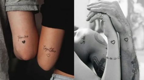 Plus Est En Vous Tattoo, Mon Amour Tattoo, Tattoo Ideas Je T’aime, Tatouage Unforgettable, Together Forever, Tattoos, Makeup