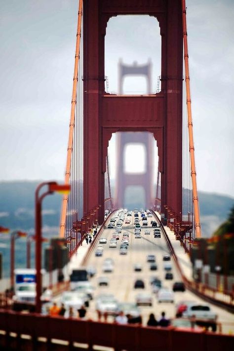 Tilt Shift Photos, Tilt Shift Photography, Tilt Shift Lens, Miniature Photography, The Golden Gate Bridge, Tilt Shift, Photography Basics, Photography Techniques, Photo Contest