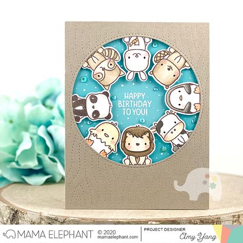 Mama Elephant Cards, Mama Elephant Stamps, Handcrafted Cards, Mama Elephant, Elephant Design, Animal Cards, Happy Birthday To You, Birthday Fun, Paper Cards