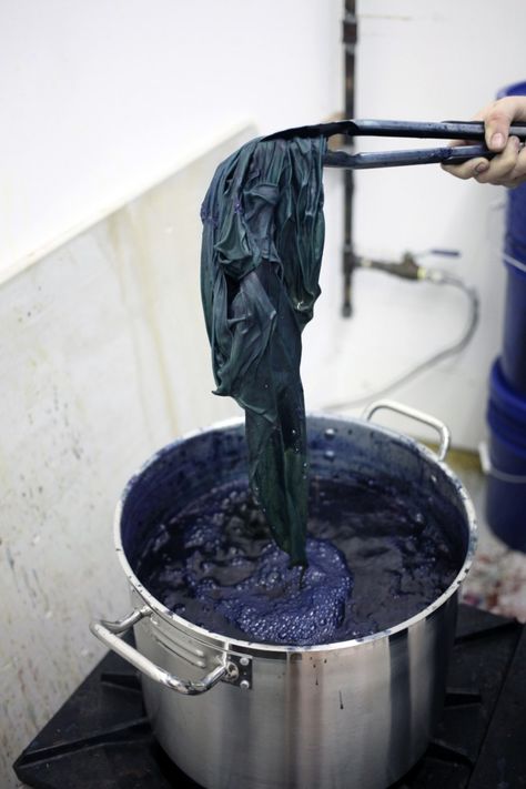 Indigo Dyeing Recipe | Gardenista Indigo Dye Diy, Cara Marie Piazza, Indigo Dyeing, Textile Dyeing, Diy Dye, Indigo Textiles, Natural Dye Fabric, Eco Dyeing, Shibori Dye