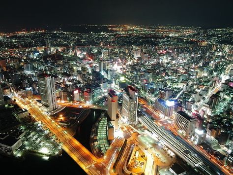 I will visit Tokyo one day! Hiroshima City, Japan City, Hiroshima Japan, Tokyo Night, City At Night, Super Soldier, Nagasaki, Thessaloniki, Birds Eye View