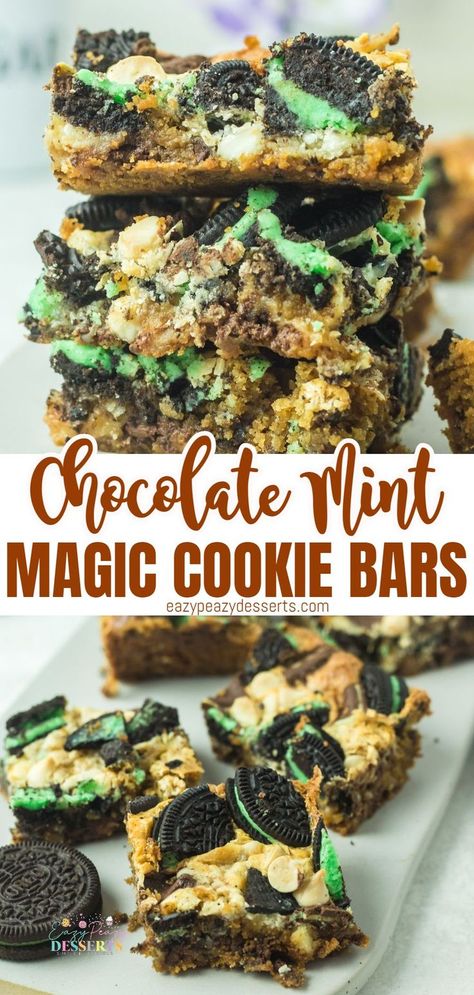 MINT MAGIC COOKIE BARS Mint Magic, Chocolate Mints, Magic Cookie Bars, Best Brownie Recipe, Healthy Granola Bars, Homemade Chocolate Cake, Dessert Bar Recipe, Granola Healthy, Mint Cookies