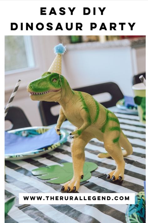 dinosaur party, dinosaur cake, dinosaur party decorations, diy party decorations, easy diy party ideas Diy Dinosaur Decor, Dinosaur Birthday Party Ideas, Dinosaur Party Ideas, Dinosaur Party Hats, Prehistoric Party, Dinosaurs Birthday, Dinosaur Party Decorations, Dinosaur Birthday Party Decorations, Dinosaur Themed Birthday Party