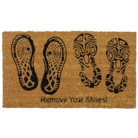 Rubber-cal Remove Your Shoes Decorative Floor Mats, 18 x 30-Inch, Size: Small, XL, Medium, Large, Multi-color Shoe Prints, Remove Your Shoes, Funny Welcome Mat, Outdoor Door, Welcome Door Mats, Unique Layout, Outdoor Door Mat, Your Shoes, Shoe Print