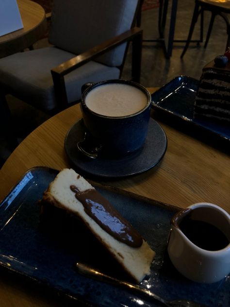 Navy Blue And Brown Aesthetic, Coffee Blue Aesthetic, Dark Blue And Brown Aesthetic, Blue Coffee Aesthetic, Blue Cafe Aesthetic, Blue Cafe, Random Aesthetics, Coffee Shop Aesthetic, Shop Aesthetic