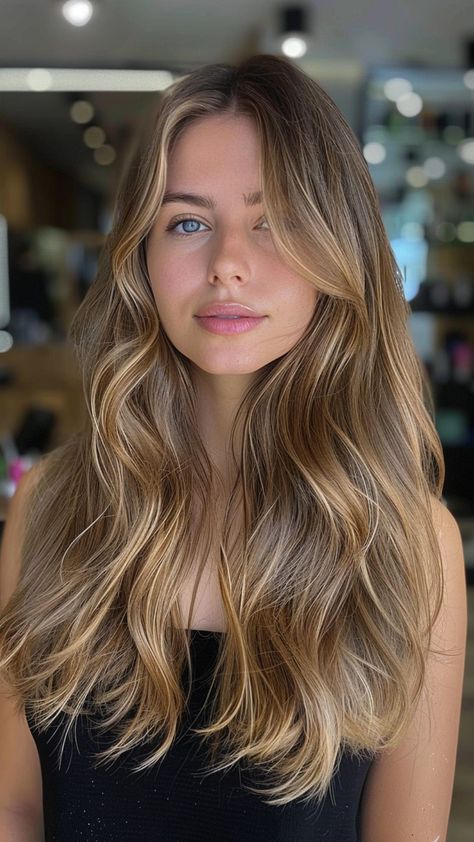 30 Balayage Hair Color Ideas That'll Make Heads Turn in 2024 Full Head Of Caramel Highlights, Highlights Blonde Hair Natural, Natural Highlights Brown Hair Sun Kissed, Super Blended Balayage, Highlights On Auburn Brown Hair, Light Brown Hair Natural Highlights, Light Brown Hair And Highlights, Natural Blonde Hair With Brown Lowlights, Light Summer Brown Hair