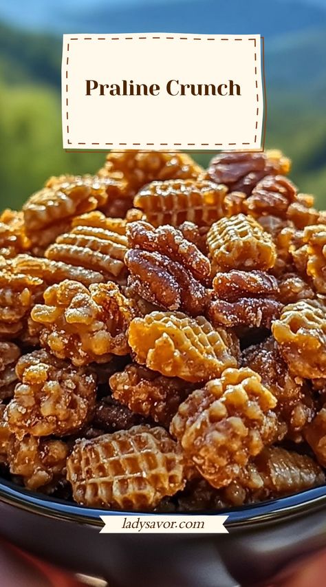 Delicious praline crunch recipe perfect for snacking or topping desserts! Easy to make and full of sweet, nutty flavor. Try it today! #praline #crunch #snack #dessert #recipe Catalina Crunch Recipes, Praline Crunch Recipe, Praline Crunch, Pralines Recipe, Party Food Bars, Icebox Desserts, Crunch Recipe, Pecan Praline, Card Playing