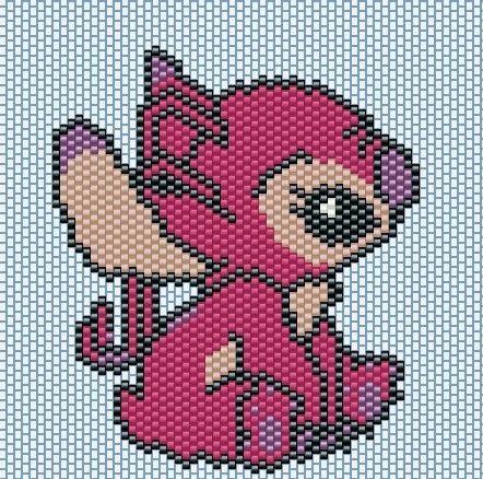 Stitch Beads, Rhinestone Designs Templates, Lilo And Stitch Drawings, Disney Cross Stitch Patterns, Beaded Patterns, Stitch Drawing, Embroidery Sampler, Lilo Et Stitch, Kandi Patterns