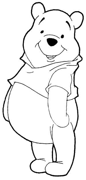 Draw Winnie The Pooh, Easy Step By Step Drawing, Easy Disney Drawings, Disney Drawings Sketches, Disney Cartoon Characters, Easy Drawing Tutorial, Bear Coloring Pages, Drawing Tutorials For Kids, Disney Art Drawings