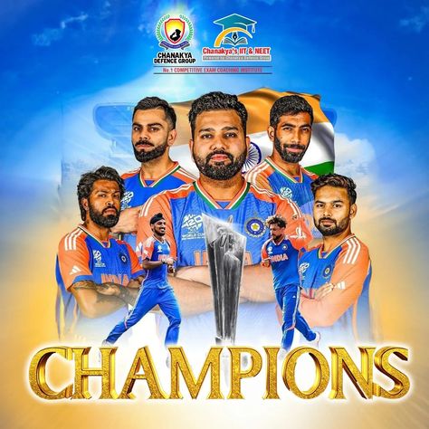 🏏🎉 Champions! Our team brings the T20 World Cup home in style! We are proud of the Indian Cricket Team. India won the T20 World Cup 2024 against South Africa. Sare jahan se achha Hindustan hamara! 🇮🇳 #T20WorldCup2024 #TeamIndia #CricketChampions #ProudMoment #ChanakyaDefenceGroup #ChanakyasIITNEET 🏏🎉 T20 World Cup 2024 Indian Team, Martial Arts Anime, Indian Team, Indian Cricket Team, India Win, Team India, Indian Cricket, T20 World Cup, Diy Glass Bottle Crafts