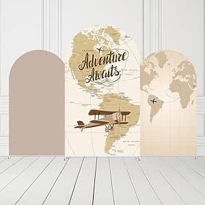 Map Birthday Party, Adventure Awaits Baby Shower, Airplane Baby Shower, Baby Boy Shower Party, Adventure Baby Shower, Airplane Baby, Adventure Theme, Arch Backdrop, Shower Bebe