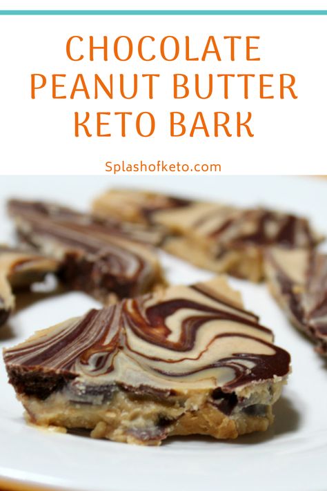 Keto Peanut Butter Bark, Keto Bark Recipes, Keto Chocolate Bark, Keto Bark, Keto Substitutes, Peanut Butter Keto, Keto Peanut Butter Chocolate, Low Carb Candy, Chocolate Bark Recipe