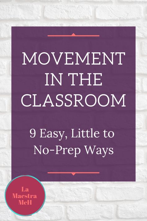 Movement In The Classroom, Classroom Movement Activities, Brain Breaks Elementary, Teaching Business, School Counseling Lessons, Block Scheduling, Teaching High School English, Secondary Classroom, Classroom Strategies