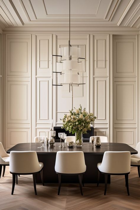 Dining Room Decor | Dining Room Decor Ideas Luxury Private Dining Room, American Classic Dining Room, Formal Dining Room Modern, Contemporary Dining Room Table, Modern Classic Dining Room, Neoclassical Dining Room, Fine Dining Room, Classic Apartment, Dining Room Design Luxury