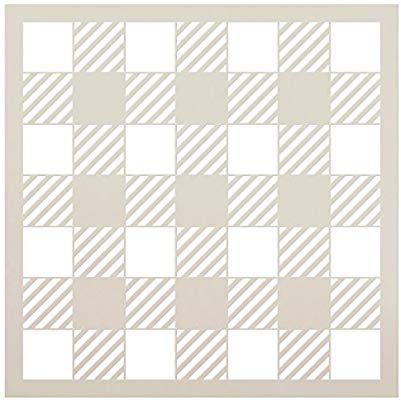 Picnic Pattern, Plaid Sign, Clock Stencils, Diy Picnic, Bee Stencil, Lumber Jack, Checks Pattern, Chalky Paint, Pattern Stencil