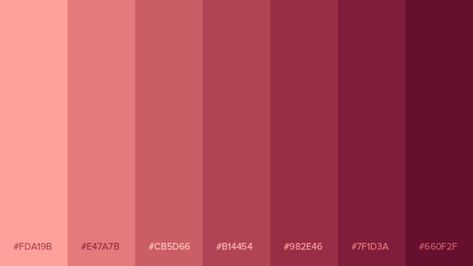 Color Palette Pastel, Red Palette, Rgb Color Codes, Monochromatic Color Palette, Color Palette Challenge, Pastel Red, Red Color Schemes, Red Colour Palette, Colors Palette