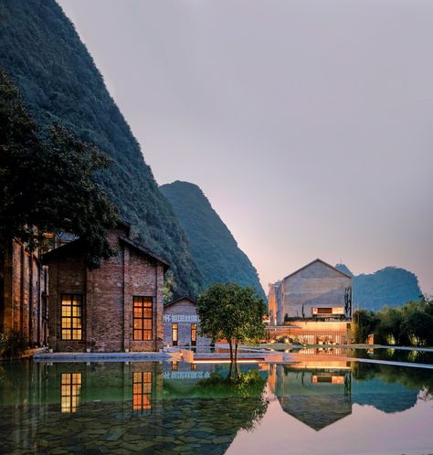 Razor-sharp architects have reconfigured China's modernist parameters. Alila Yangshuo, Manifest Travel, Song Saa Private Island, Yangshuo China, Seville Hotel, Arizona Resorts, Mykonos Town, Wilderness Lodge, Indoor Outdoor Pool