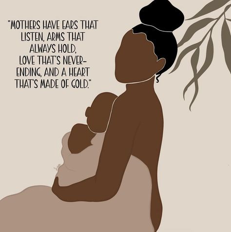 Black Mom And Daughter Art, Black Mother Quotes, Black Mothers Day Pictures, Black Mothers Day Quotes, Black Mom Quotes, Doula Art, Mom Quotes From Daughter, Happy Mothers Day Images, Black Motherhood