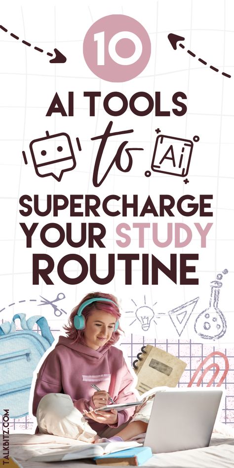 Discover the top 10 AI tools that will revolutionize your student life. From smart study assistants to advanced research engines, these tools will enhance your learning experience like never before. #ai Study Tips For English, Studying Hacks, Smart Study, Academic Life, Study Apps, Time Management Techniques, Personal Writing, Thesis Writing, Student Life Hacks