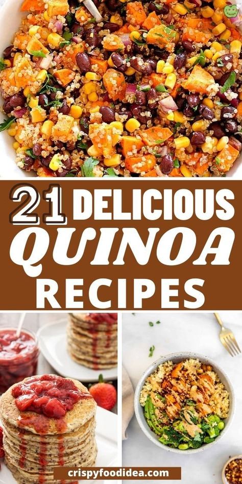 Here you get some quinoa recipes that are best for meal plan. Healthy Lunch Ideas Quinoa, Quick And Easy Quinoa Recipes, Ways To Eat Quinoa, Easy Quinoa Dinner Recipes, Quinoa And Garbanzo Recipes, Quonia Recipes Quinoa, High Energy Dinner Recipes, Tri Color Quinoa Recipes Side Dish, Red Quinoa Recipes Healthy