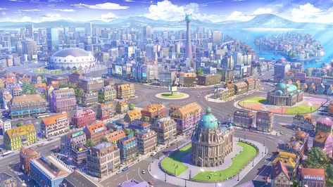 Dreams Background, 2022 Illustration, Fantasy Words, City Of Dreams, Science Fiction Artwork, Episode Backgrounds, Anime City, Scenery Background, Paper Games