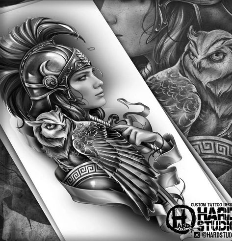 170+ Athena Tattoo Ideas for Females (2024) - TattoosBoyGirl Gorgeous Sleeve Tattoos For Women, Athena Leg Tattoo, Women Warriors Tattoo, Greek Goddess Tattoo Design, Greek Woman Tattoo, Viking Valkyrie Tattoo Design, Woman Warrior Tattoo Goddesses, Female Warrior Tattoo Goddesses, Greek Mythology Tattoos For Women