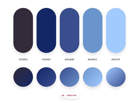 Dopely Colors #48 by Mehdi Khodamoradi Boulet Journal, Painting Corner, Flat Color Palette, Lash Logo, Gradient Color Design, Color Design Inspiration, Hex Color Palette, Palette Design, Blue Palette