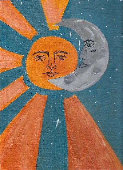 Foto Muro Collage, The Sun And Moon, Hippie Painting, Simple Canvas Paintings, Picture Collage Wall, Small Canvas Art, Arte Inspo, Diy Canvas Art Painting, Art Collage Wall