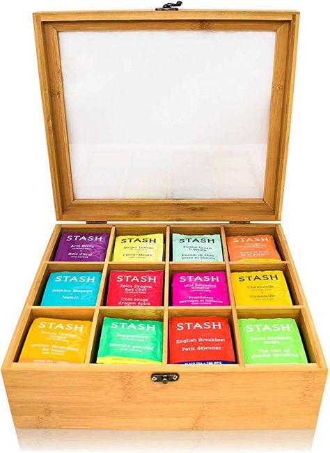 store your tea bags or loose wooden pieces like Grapat Mandala! Has a plastic lid so the wooden toys don't fly around. - get on Amazon  #grapat #grapatmandala #aff #openendedtoys #rainbows #woodentoys #toysforkids #qualitytoys  #christmasgifts #openendedplay #toddlertoys #toddlergifts #openendedplay #besttoysforkids #kidstoys #waldorftoys #handmadetoys #bestchristmasgifts #waldorfinspired #christmasgiftideas    #ecofriendly #naturaltoys Tea Box Storage, Twinings Tea, Bamboo Gifts, Tea Organization, Tea Chest, Tea Bag Organizer, Tea Holder, Bamboo Box, Bamboo Tea