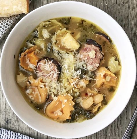 TORTELLINI KIELBASA SOUP – ORANGELOLLS Tortellini Kielbasa Soup, Tortellini Kielbasa, Tortellini And Kielbasa, Kielbasa Soup, Tortellini Soup, Kielbasa, Tortellini, Soup Recipe, Pot Roast