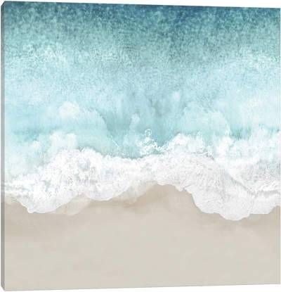 Ocean Waves II Canvas Art Print Ocean Wave, Painting Edges, Fine Arts Posters, Ocean Waves, Beach Decor, Stretched Canvas Prints, High Quality Art Prints, Online Wall Art, Frames For Canvas Paintings