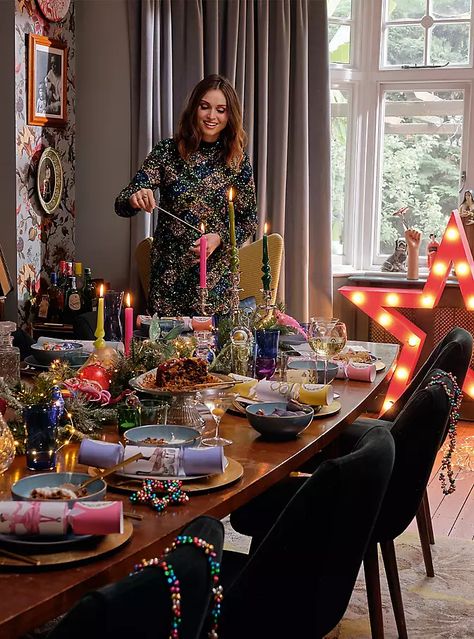 Sophie Ellis Bexter, John Lewis Home, Colorful Christmas Decorations, Pixie Geldof, John Lewis Christmas, Sophie Ellis Bextor, Christmas At Home, Christmas Playlist, Red Chocolate