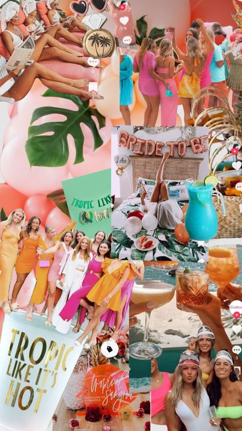 Tropical Bachelorette Party Theme, Summer Bachelorette Party, Tropical Bachelorette Party, Bachelorette Inspo, Outdoor Decoration Ideas, Outdoor Christmas Decoration Ideas, Tropical Bachelorette, Bachelorette Bachelor Party, Bachelorette Party Beach