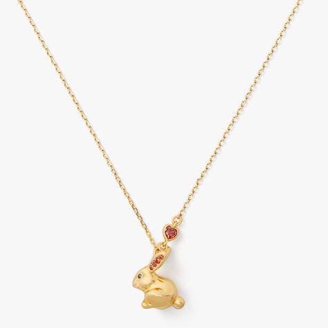 Style Summary Want To Add Some Shimmer To Usher In The Lunar New Year? Our Year Of The Rabbit Mini Pendant Will Do Just The Trick. Plated Metal, Cubic Zirconia Signature Lobster Claw Closure Chain Length: 16" + 3" Extender Pendant Drop Length: 1.2" Weight: 7.33g Imported Style No. Ka899 Nwt; Comes In The Jewelry Bag The Earrings Are Listed Separately. Hello Kitty Birthday Theme, Rabbit Necklace, Bunny Necklace, Rabbit Pendant, Bunny Party, Bridal Outfit, Hello Kitty Birthday, Year Of The Rabbit, Party Animal