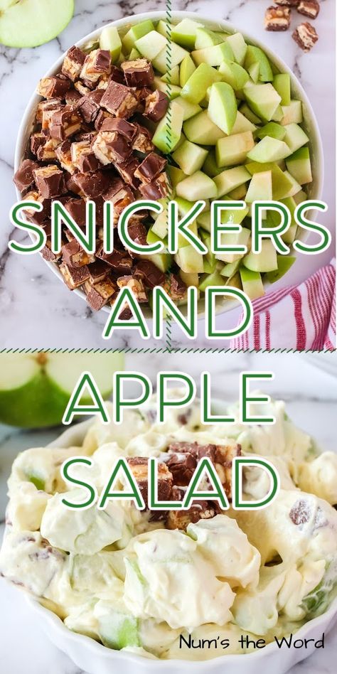 Apple Salad Recipe, Caramel Apple Salad, Snicker Apple Salad, Ultimate Salad, Snickers Salad, Chocolate Apple, Apple Caramel, Apple Salad Recipes, The Cookie Rookie