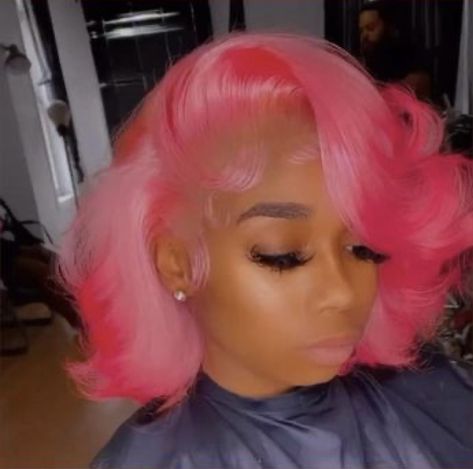 Pink Bob Wig, Pink Bob, Twisted Hair, Pretty Hair Color, Have Inspiration, Dope Hairstyles, Hair Laid, Hair Ponytail Styles, Front Lace Wigs Human Hair