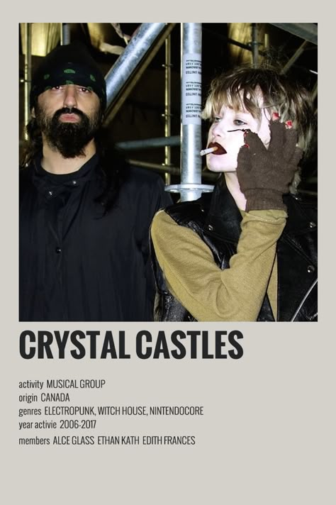 Crystal Castles Poster, Crystal Castles Aesthetic, Cristal Castles, Alice Glass Crystal Castles, Alice Glass, Crystal Castles, Castle Aesthetic, Polaroid Posters, Crystal Castle