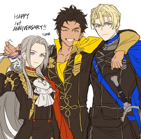 Happy 1st Anniversary, Fire Emblem Three Houses, Fire Emblem Games, Fire Emblem Characters, Fire Emblem Heroes, Blue Lion, Three Houses, 1st Anniversary, Super Smash Bros