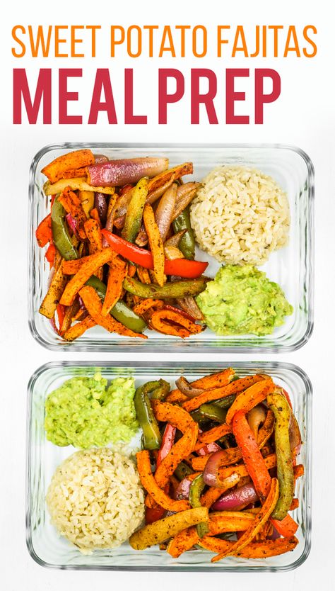 Fajitas Meal Prep, Sweet Potato Meal Prep, Potato Meal Prep, Easy Veggies, Best Sweet Potato, Seasoned Veggies, Meal Prep For Beginners, Vegetarian Meal Prep, Makanan Diet