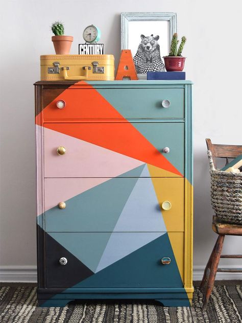 Hgtv Magazine, Furniture Renovation, Refurbished Furniture, Flipping Furniture, Furniture Ideas, Furniture Makeover, Home Decor Furniture, Trending Decor, Chest Of Drawers