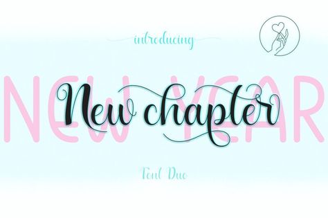 The New Chapter Calligraphy Font is a distinctive handwritten font designed by Fadlilah Studio. Chapter Calligraphy, New Year New Chapter, Heading Design, School Book Covers, Unique Font, Alphabet Style, Writing Fonts, Heading Fonts, Modern Lettering