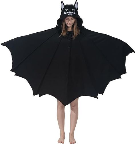 Amazon.com: AIYOUYIYA Unisex Bat Costume Halloween Bat Cosplay Hooded Cape Wings for Women and Men : Clothing, Shoes & Jewelry Bat Cosplay, Blanket Cape, Bat Costume, Hooded Cape, Hooded Blanket, Bat Wings, Men Clothing, Shoes Jewelry, Halloween Party