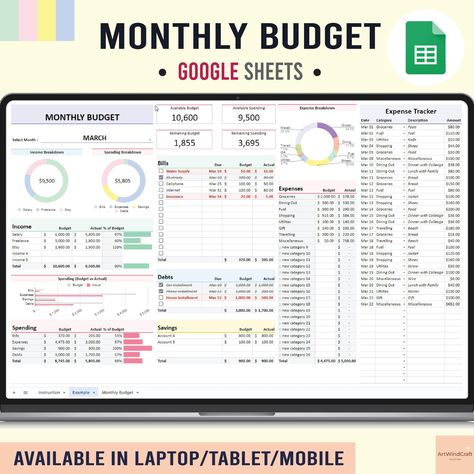 Monthly Budget Spreadsheet Templates Budget Digital Planner, Budget Template Excel Free, Business Planner Printables, Weekly Study Planner, Aesthetic Budget, Daily Study Planner, Monthly Spread Ideas, Yearly Planner Printable, Planner Monthly Layout