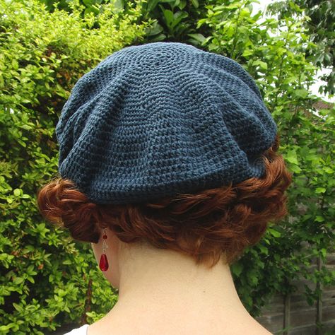 A 1930s Crochet Beret - My First Ever Me Made Crochet Garment! - Vintage Gal 1930s Crochet Hat Pattern, Beret Pattern Crochet, Free Vintage Crochet Patterns, Crochet Beret Free Pattern, Vintage Crochet Hat, Knit Beret Pattern, 1930s Crochet, Crochet Beret Pattern, Beret Pattern