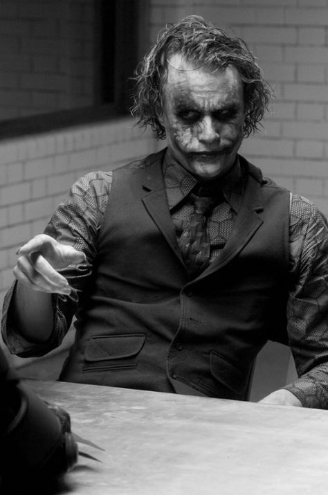 I see what you did there #joker Heath Ledger, The Joker, A Man, Black And White, White, Black